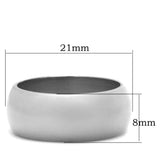 TK1391N - High Polished Stainless Steel Wide Band Ring - Alamode - Flyclothing LLC