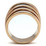 TK1414 - IP Rose Gold(Ion Plating) Stainless Steel Ring with No Stone - Alamode - Flyclothing LLC