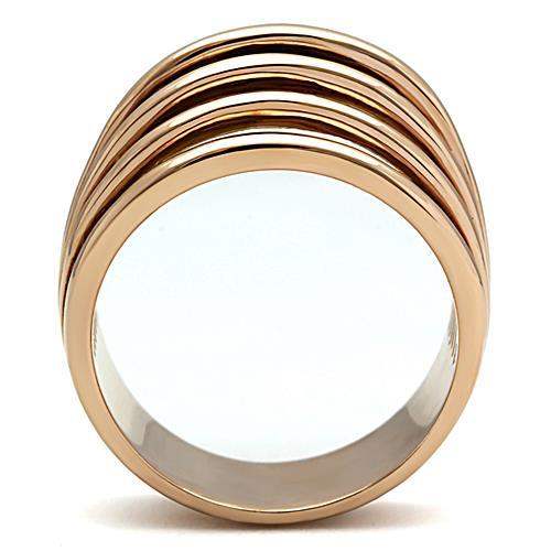 TK1414 - IP Rose Gold(Ion Plating) Stainless Steel Ring with No Stone - Alamode - Flyclothing LLC