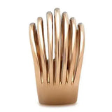 TK1414 - IP Rose Gold(Ion Plating) Stainless Steel Ring with No Stone - Alamode - Flyclothing LLC