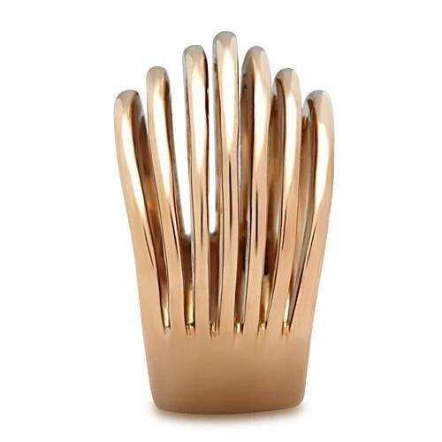 TK1414 - IP Rose Gold(Ion Plating) Stainless Steel Ring with No Stone - Alamode - Flyclothing LLC