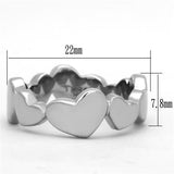 TK1433 - High polished (no plating) Stainless Steel Ring with No Stone - Alamode