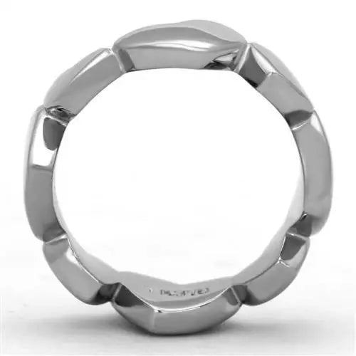TK1433 - High polished (no plating) Stainless Steel Ring with No Stone - Alamode - Flyclothing LLC