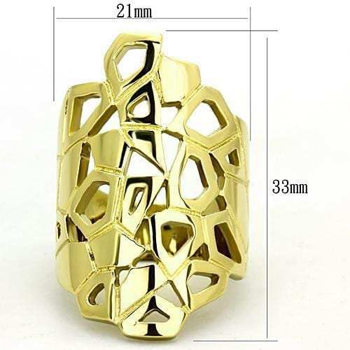 TK1446 - IP Gold(Ion Plating) Stainless Steel Ring with No Stone - Alamode - Flyclothing LLC