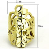 TK1446 - IP Gold(Ion Plating) Stainless Steel Ring with No Stone - Alamode