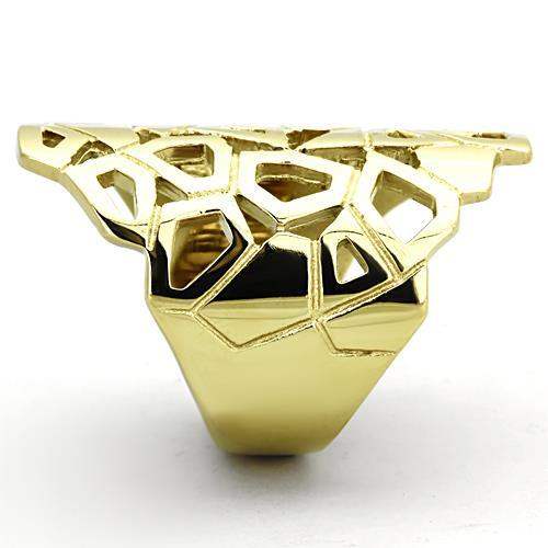 TK1446 - IP Gold(Ion Plating) Stainless Steel Ring with No Stone - Alamode - Flyclothing LLC