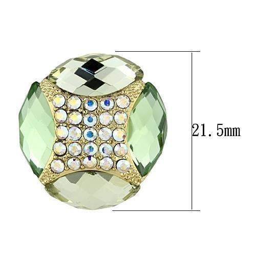 TK1468 - IP Gold(Ion Plating) Stainless Steel Earrings with Synthetic Synthetic Glass in Multi Color - Alamode - Flyclothing LLC