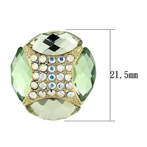 TK1468 - IP Gold(Ion Plating) Stainless Steel Earrings with Synthetic Synthetic Glass in Multi Color - Alamode - Flyclothing LLC