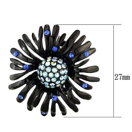 TK1476 - IP Black(Ion Plating) Stainless Steel Earrings with Top Grade Crystal in Multi Color - Alamode - Flyclothing LLC