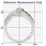 TK1494 - High polished (no plating) Stainless Steel Ring with AAA Grade CZ in Jet - Alamode - Flyclothing LLC