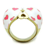 TK1622 - IP Gold(Ion Plating) Stainless Steel Ring with Epoxy  in Multi Color - Alamode