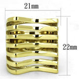 TK1628 - IP Gold(Ion Plating) Stainless Steel Ring with No Stone - Alamode - Flyclothing LLC