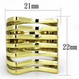 TK1628 - IP Gold(Ion Plating) Stainless Steel Ring with No Stone - Alamode