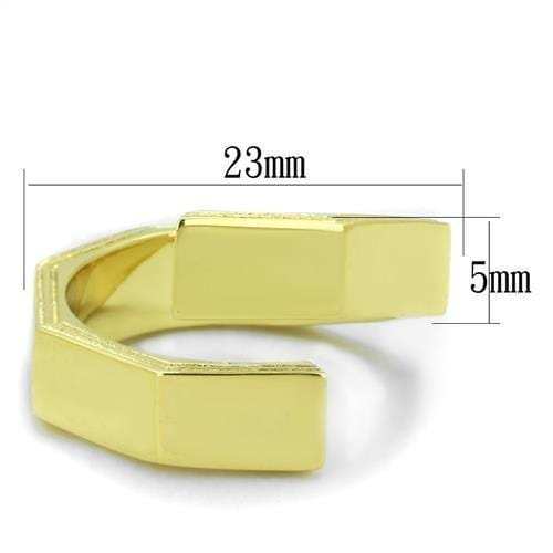 TK1629 - IP Gold(Ion Plating) Stainless Steel Ring with No Stone - Alamode - Flyclothing LLC