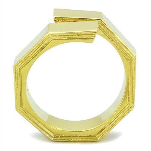 TK1629 - IP Gold(Ion Plating) Stainless Steel Ring with No Stone - Alamode - Flyclothing LLC