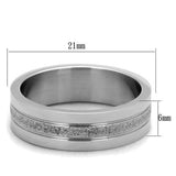 TK1668 - High polished (no plating) Stainless Steel Ring with No Stone - Alamode
