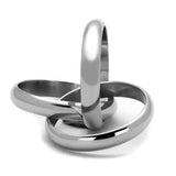 TK1669 - High polished (no plating) Stainless Steel Ring with No Stone - Alamode