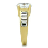 TK1675 - IP Gold(Ion Plating) Stainless Steel Ring with AAA Grade CZ in Clear - Alamode - Flyclothing LLC