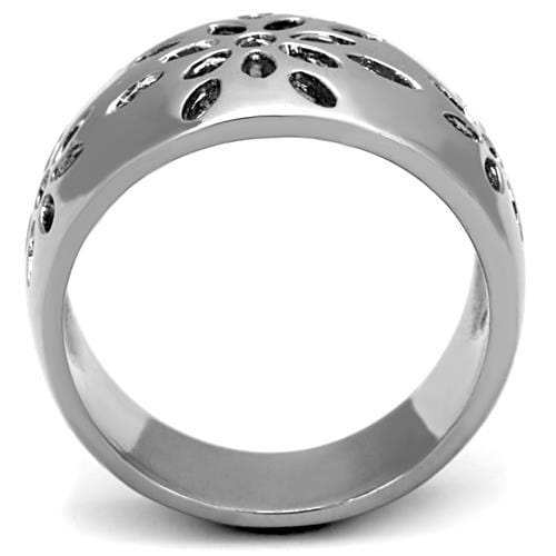 TK1684 - High polished (no plating) Stainless Steel Ring with No Stone - Alamode - Flyclothing LLC