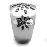 TK1684 - High polished (no plating) Stainless Steel Ring with No Stone - Alamode