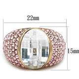 TK1692 - IP Rose Gold(Ion Plating) Stainless Steel Ring with AAA Grade CZ in Clear - Alamode - Flyclothing LLC