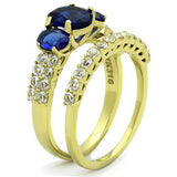 TK1720 - IP Gold(Ion Plating) Stainless Steel Ring with Synthetic Synthetic Glass in Montana - Alamode