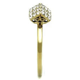 TK1725 - IP Gold(Ion Plating) Stainless Steel Ring with Top Grade Crystal in Clear - Alamode - Flyclothing LLC