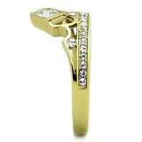 TK1727 - IP Gold(Ion Plating) Stainless Steel Ring with AAA Grade CZ in Clear - Alamode - Flyclothing LLC