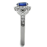 TK1765 - High polished (no plating) Stainless Steel Ring with Synthetic Synthetic Glass in Montana - Alamode - Flyclothing LLC