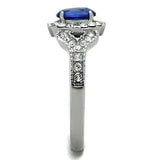 TK1765 - High polished (no plating) Stainless Steel Ring with Synthetic Synthetic Glass in Montana - Alamode - Flyclothing LLC