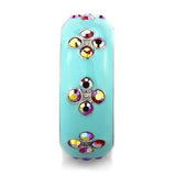 TK1768 - High polished (no plating) Stainless Steel Ring with Top Grade Crystal  in Light Rose - Alamode
