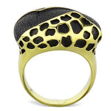 TK1784 - IP Gold(Ion Plating) Stainless Steel Ring with Epoxy  in Jet