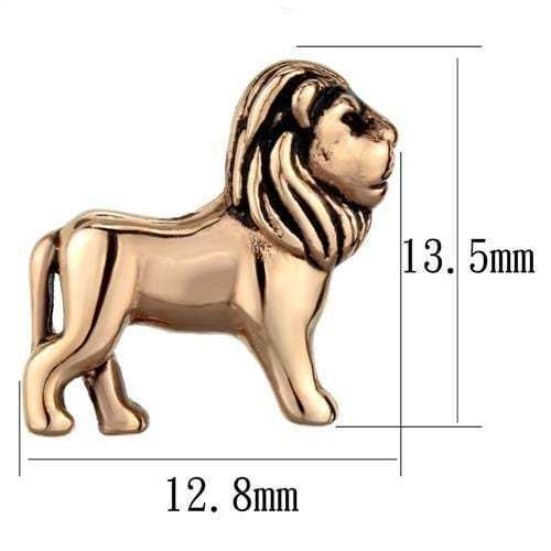 TK1805 - IP Rose Gold(Ion Plating) Stainless Steel Earrings with Epoxy in Jet - Alamode - Flyclothing LLC