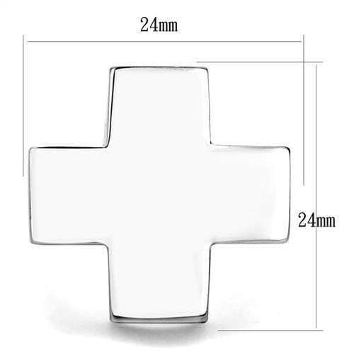 TK1827 - High polished (no plating) Stainless Steel Ring with No Stone - Alamode - Flyclothing LLC