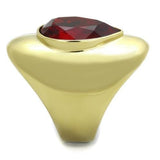 TK1836 - IP Gold(Ion Plating) Stainless Steel Ring with Top Grade Crystal  in Siam - Alamode