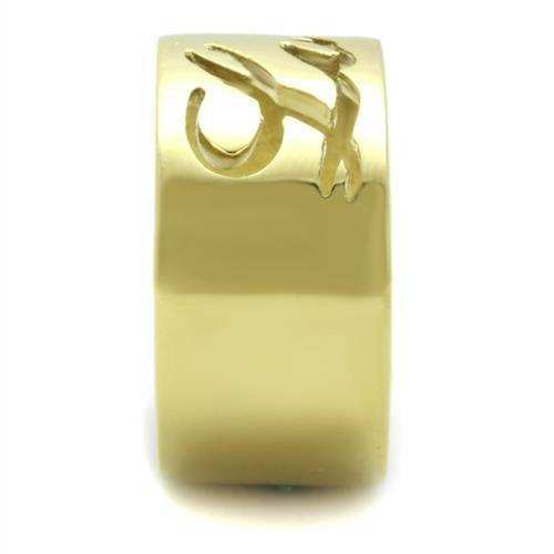 TK1878 - IP Gold(Ion Plating) Stainless Steel Ring with No Stone - Alamode - Flyclothing LLC