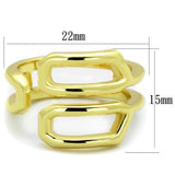TK1884 - IP Gold(Ion Plating) Stainless Steel Ring with No Stone - Alamode