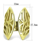 TK1902 - IP Gold(Ion Plating) Stainless Steel Ring with No Stone - Alamode