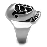 TK1942 - High polished (no plating) Stainless Steel Ring with No Stone - Alamode - Flyclothing LLC