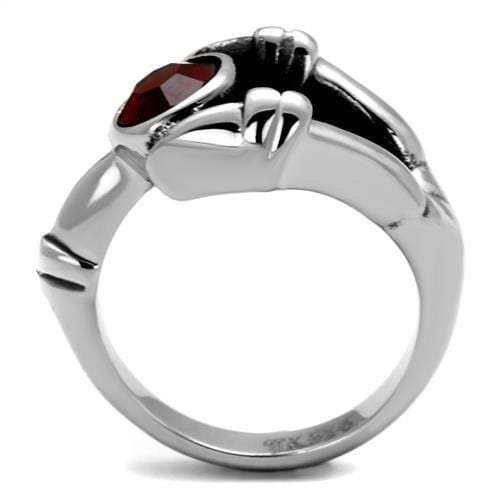 TK1970 - High polished (no plating) Stainless Steel Ring with Top Grade Crystal in Siam - Alamode - Flyclothing LLC