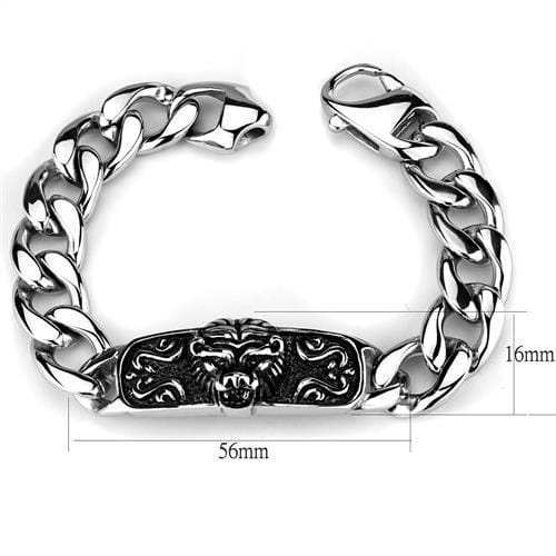TK1978 - High polished (no plating) Stainless Steel Bracelet with No Stone - Alamode - Flyclothing LLC