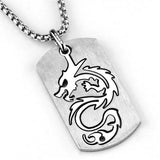 TK1980 - High polished (no plating) Stainless Steel Necklace with No Stone - Alamode