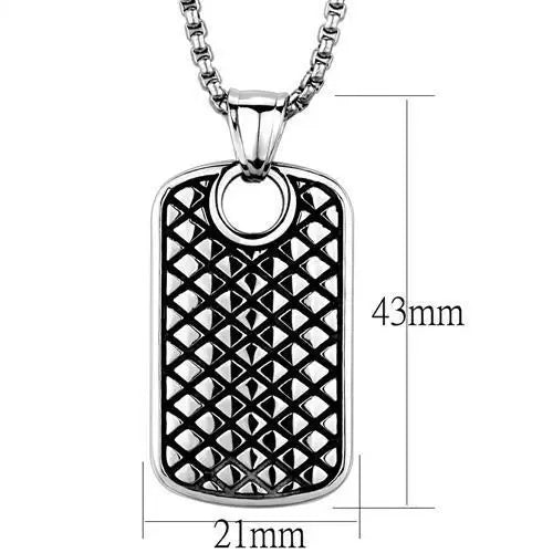 TK1983 - High polished (no plating) Stainless Steel Necklace with No Stone - Alamode - Flyclothing LLC