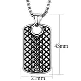 TK1983 - High polished (no plating) Stainless Steel Necklace with No Stone - Alamode