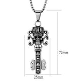 TK1984 - High polished (no plating) Stainless Steel Necklace with No Stone - Alamode