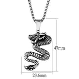 TK1986 - High polished (no plating) Stainless Steel Necklace with No Stone - Alamode