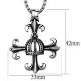 TK1987 - High polished (no plating) Stainless Steel Necklace with No Stone - Alamode - Flyclothing LLC