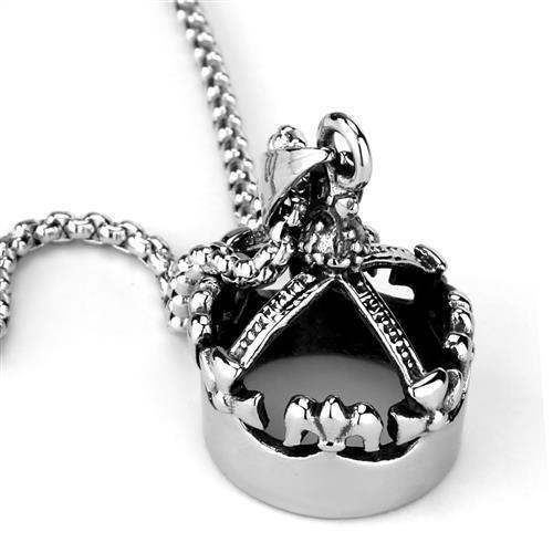 TK1991 - High polished (no plating) Stainless Steel Necklace with No Stone - Alamode - Flyclothing LLC