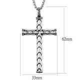 TK1993 - High polished (no plating) Stainless Steel Necklace with No Stone - Alamode - Flyclothing LLC