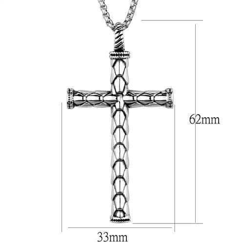 TK1993 - High polished (no plating) Stainless Steel Necklace with No Stone - Alamode - Flyclothing LLC